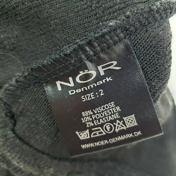 Nor Denmark Jacket Womens 2/Medium Gray Zip Front Belted - Picture 4 of 4